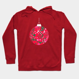 Christmas ornament with florals and branches Hoodie